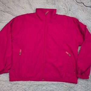 Koret Jacket Womens L‎ Pink Sport Pockets Lightweight Zip Up Comfort Windbreaker